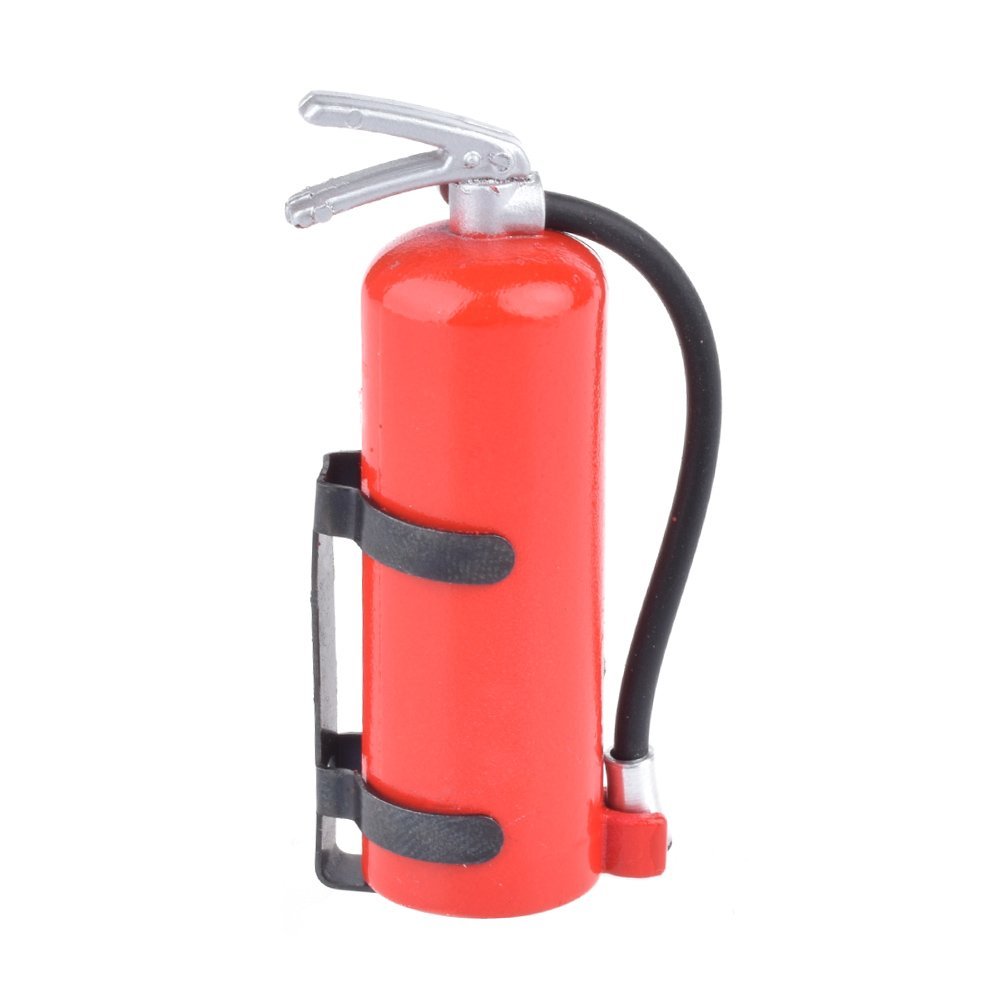 (image for) 1:10 Scale Fire Extinguisher Red 48mm with Metal mount SCX10 RC4